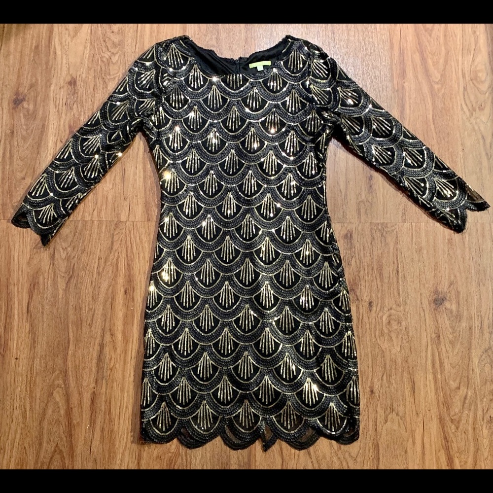 Gianna Bini sequin Art Deco dress